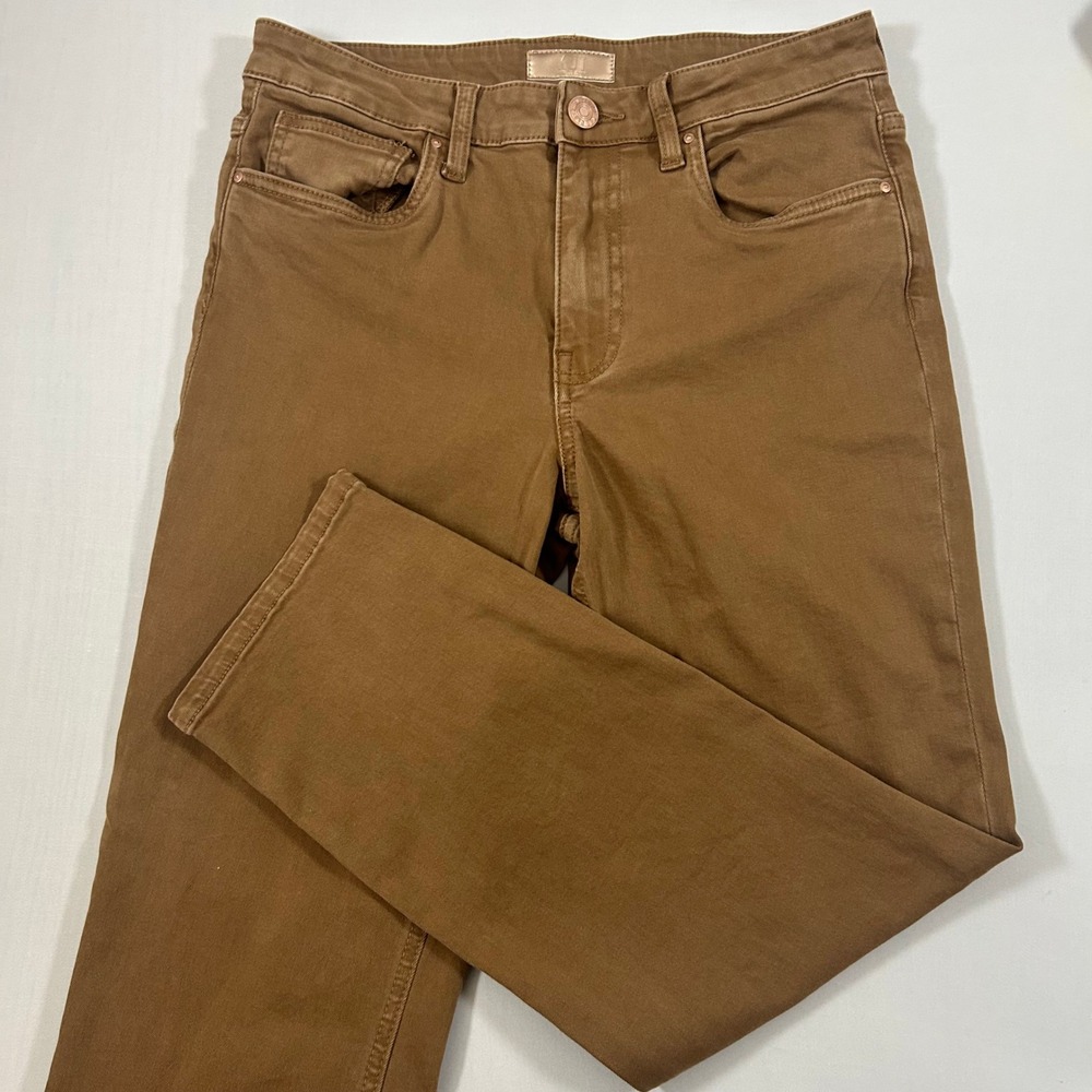 KUT from the Kloth Jeans Womens 6 Brown Tan Straight Leg Stretch Denim Pants